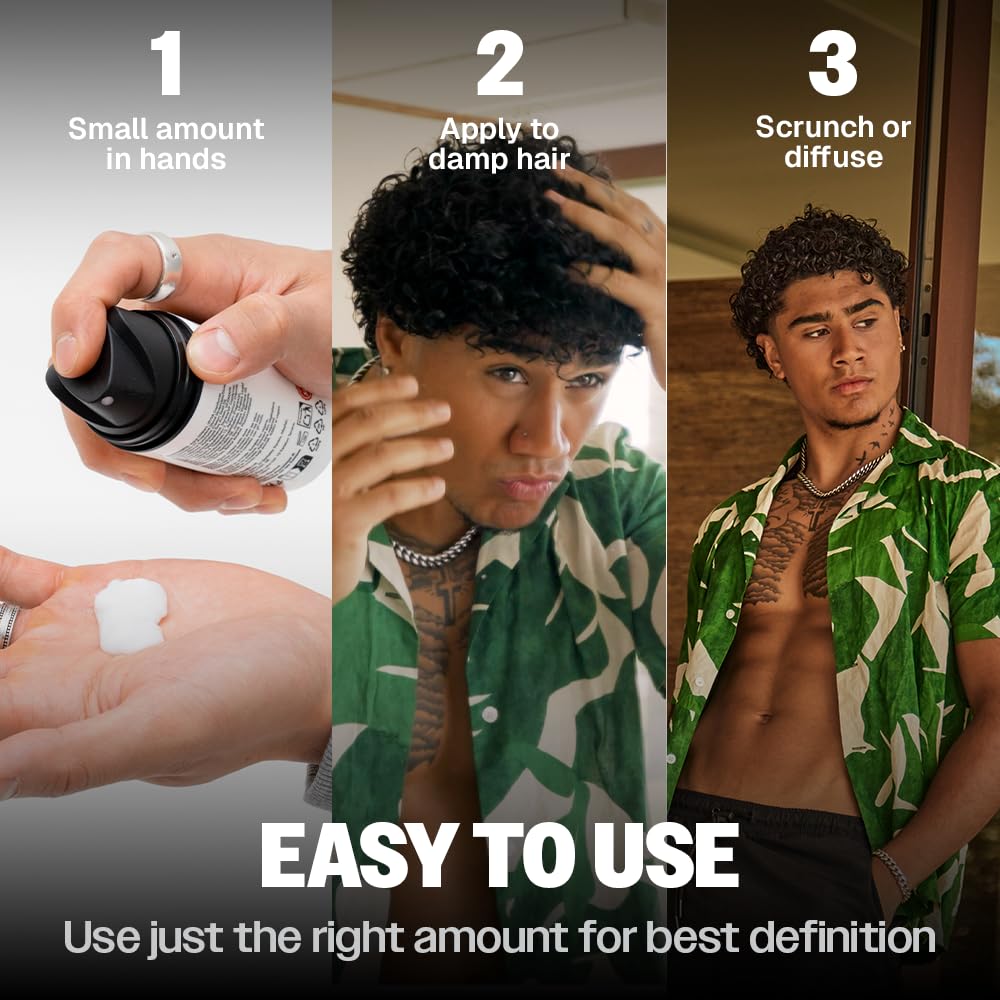 Slick Gorilla Curl Cream daily grooming demonstrates quick styling without buildup.