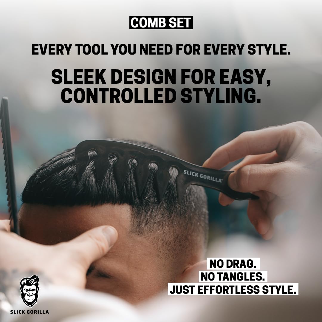 Slick Gorilla hair styling texture close-up illustrates bold definition and natural matte look.