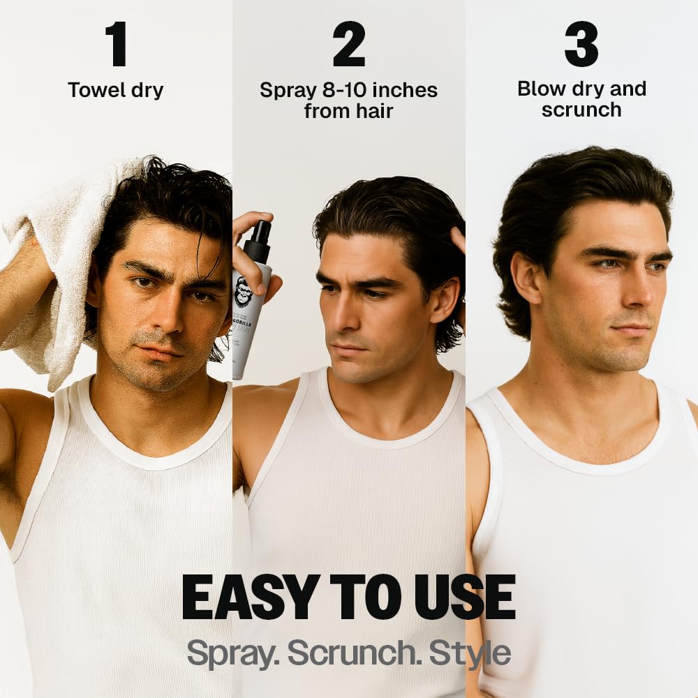 Slick Gorilla matte natural finish look on dry hair.