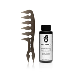 Slick Gorilla volumizing powder texture application close-up highlighting matte finish.