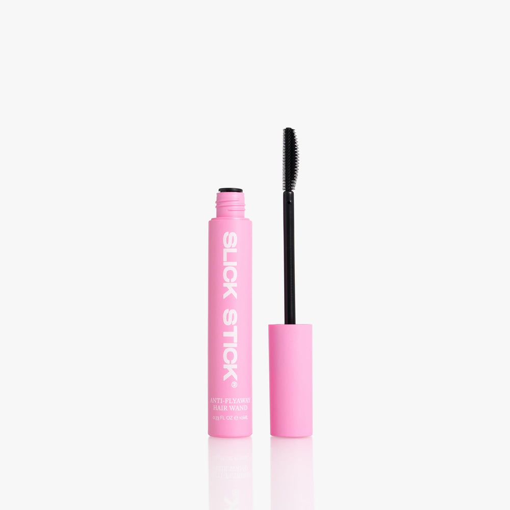 SlickHair hair stick taming flyaways for a sleek, controlled finish.