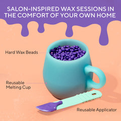 Sliick wax applicator enables precise, comfortable application for smooth results.