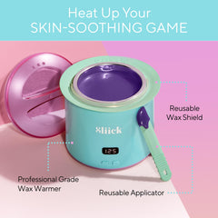 Sliick Pro Wax Warmer bead and can wax compatibility supports flexible formulas