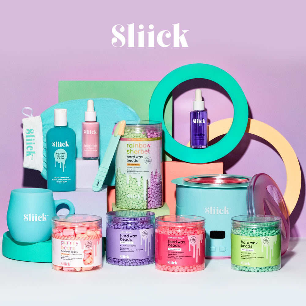 Sliick stripless wax removal demonstrates mess-free finishing without fabric strips.