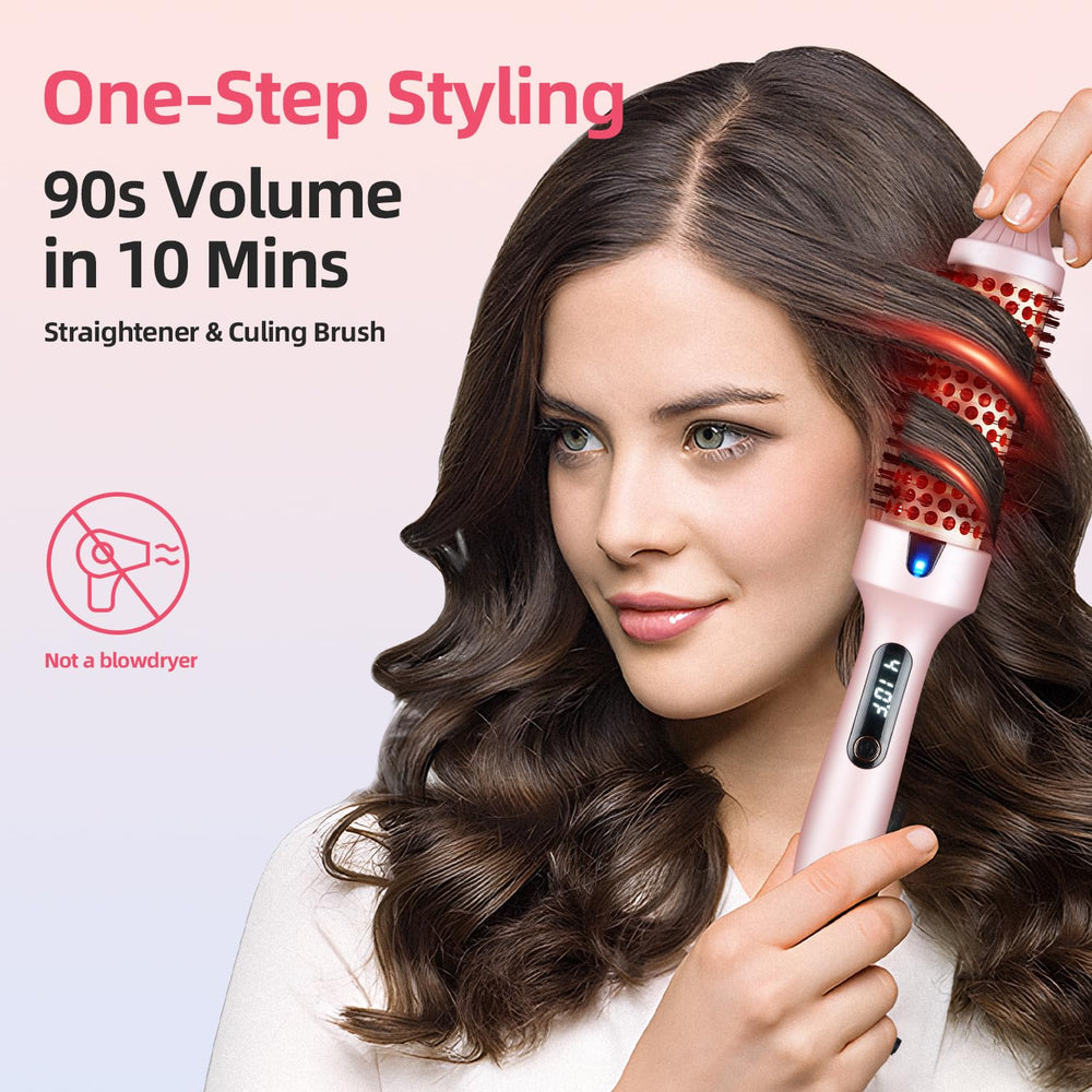 Slikwave infrared thermal brush digital LED display for precise heat control.