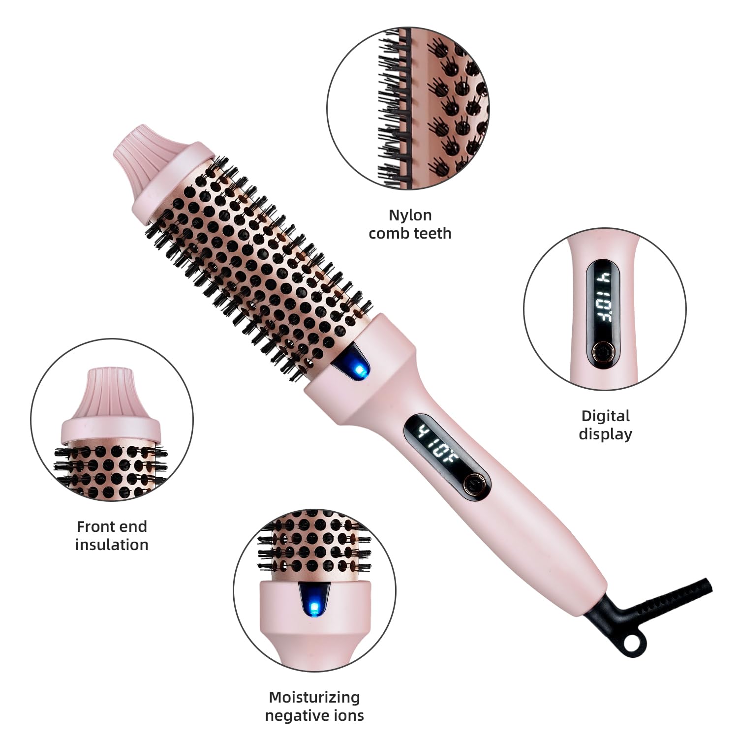 Slikwave infrared thermal brush in use for voluminous blowouts and smooth finishes.