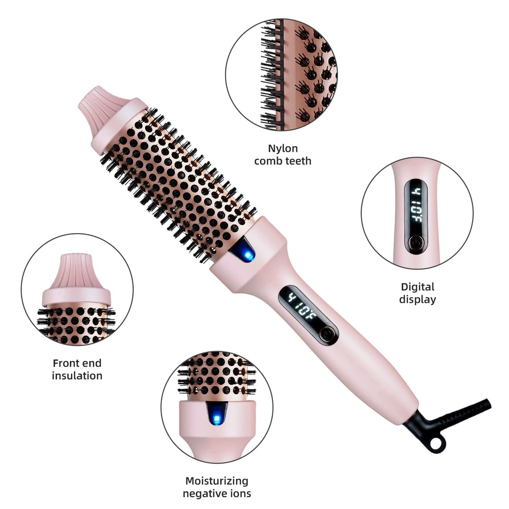 Slikwave infrared thermal brush in use for voluminous blowouts and smooth finishes.