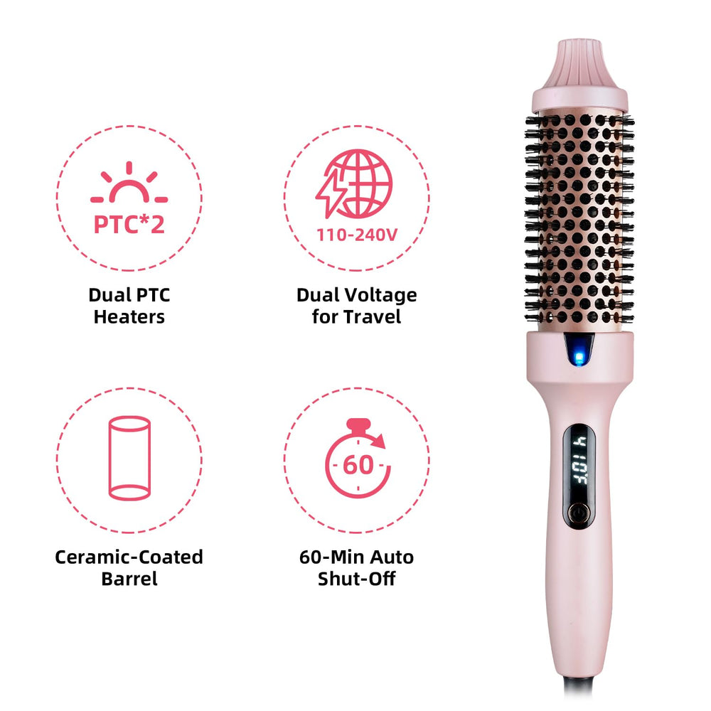 Slikwave infrared thermal brush travel-ready dual-voltage for styling anywhere.