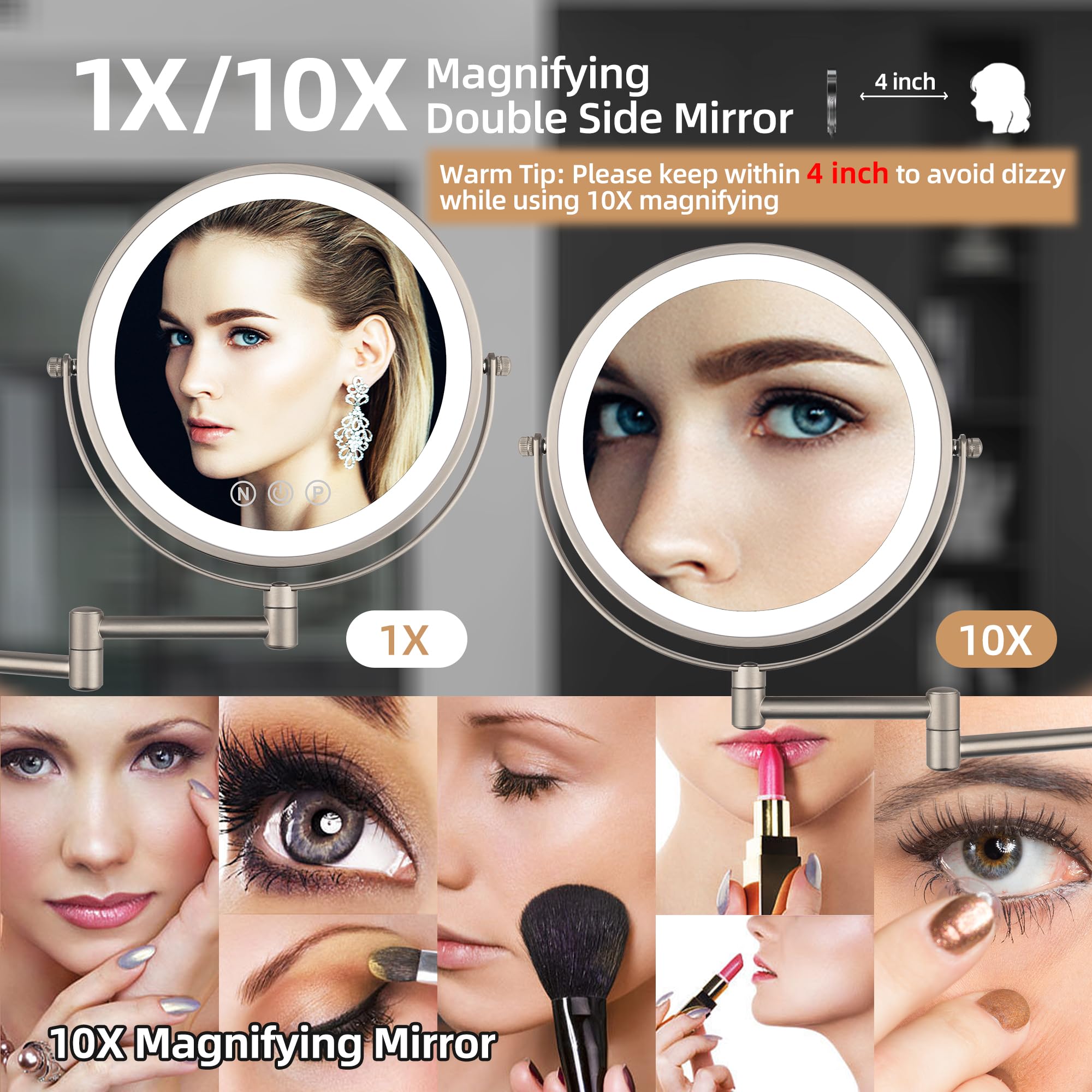 SLIMOON 360-degree swivel lets you adjust angle easily.