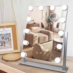 SLIMOON Hollywood mirror with lights delivers even makeup lighting for true color results.