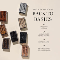 SLIP Back to Basics dark brown close-up reveals 22 momme mulberry silk texture.