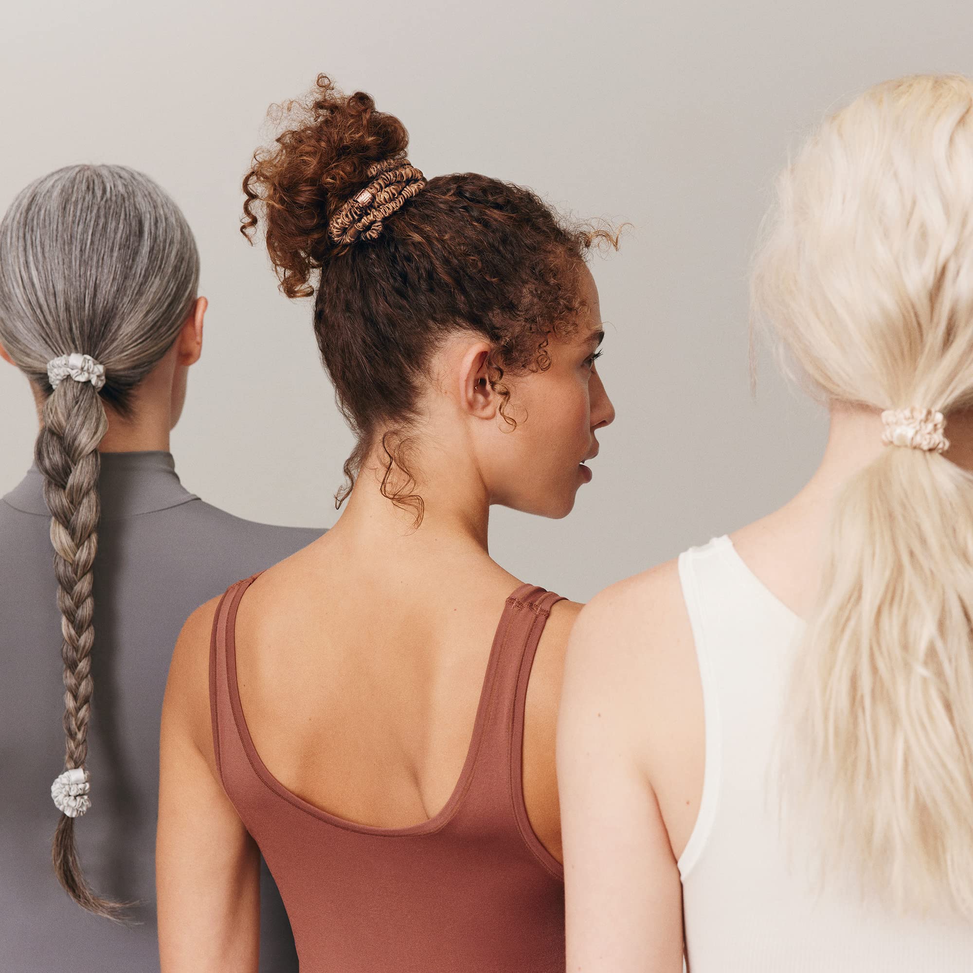 Slip Silk Skinny Scrunchies blonde gift-packaging hints at thoughtful present for hair care lovers.