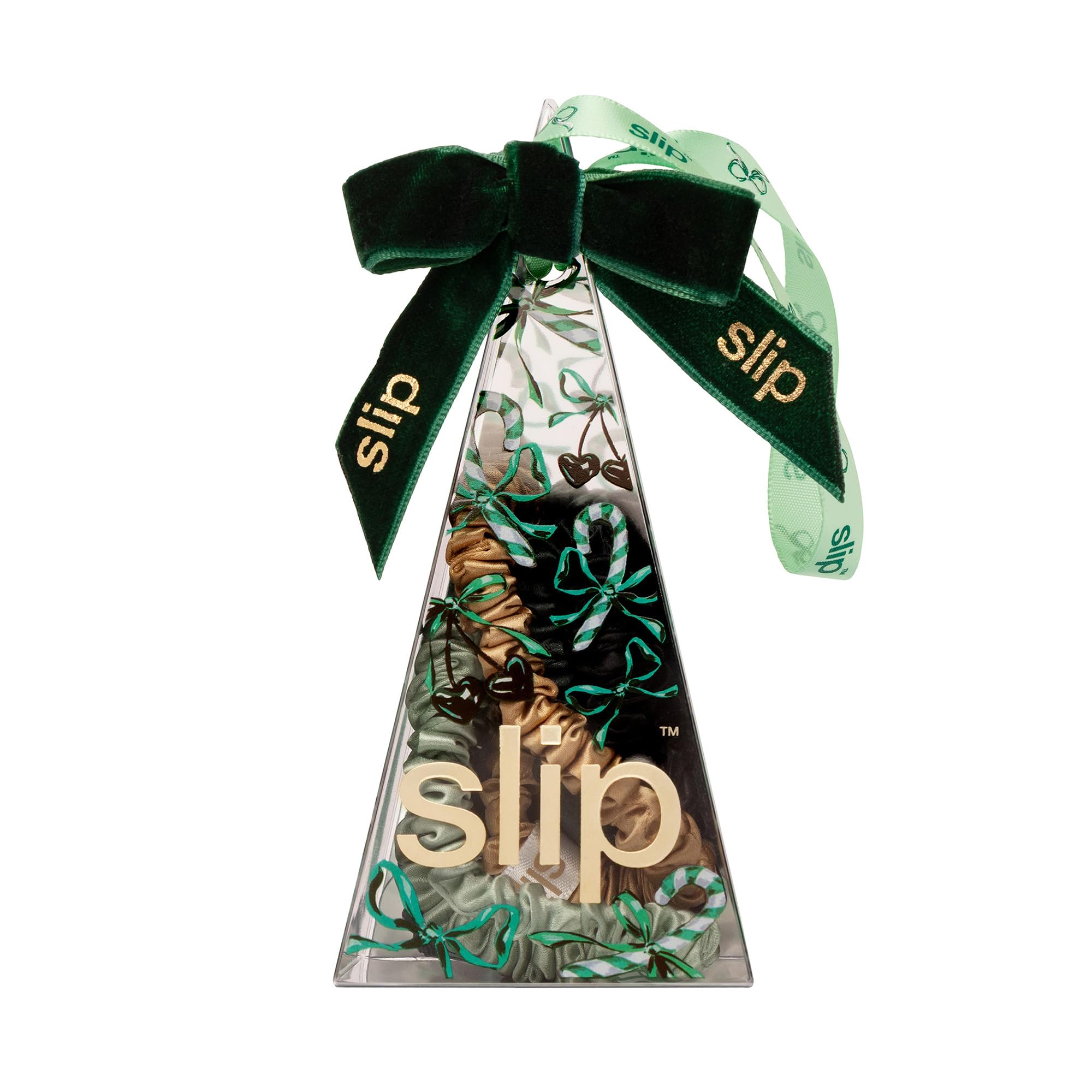 SLIP Skinny Scrunchies anti-crease protection illustration communicates hair-friendly design.