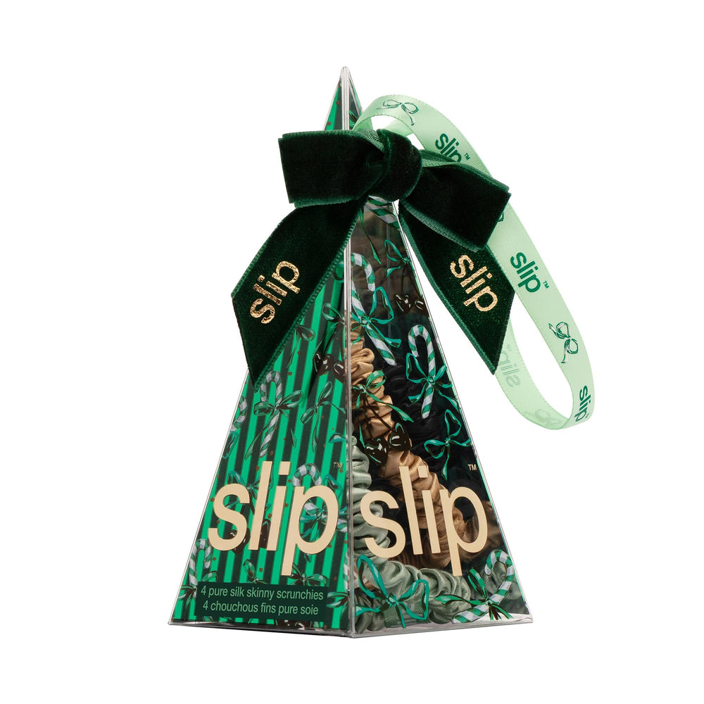 SLIP Skinny Scrunchies image of celebrity hairstylist trust indicates expert-approved hair care.