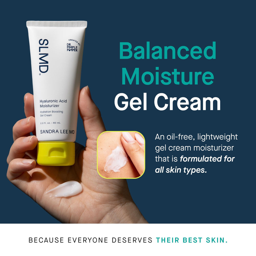 SLMD Hyaluronic Acid Face Moisturizer texture close-up highlights non-greasy feel