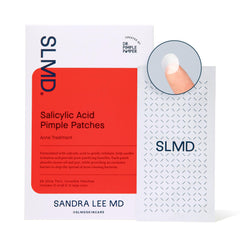 SLMD pimple patches packaging shows two sizes for customizable spot care.