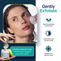 SLMD toner pads in use showing quick facial swipe for smoother skin.