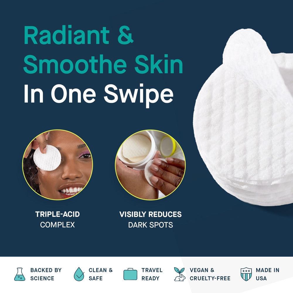SLMD toner pads container and bottle for easy daily routine.