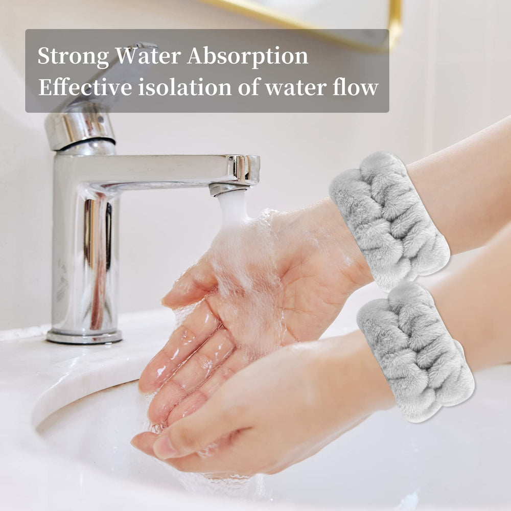 Pulseras SLNZAPTY para lavado de rostro absorbentes, evitan derrames