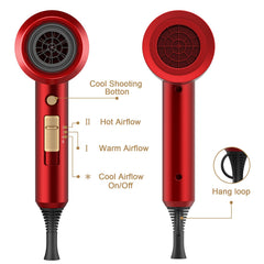 Slopehill Agate Red cool shot button helps set styles with reduced heat