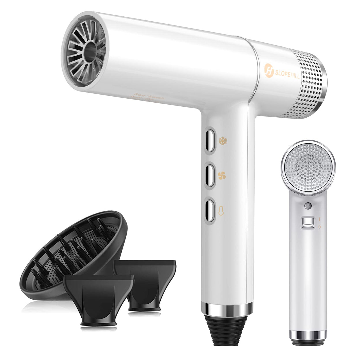 slopehill hair dryer with brushless motor delivers quiet, powerful airflow for fast styling