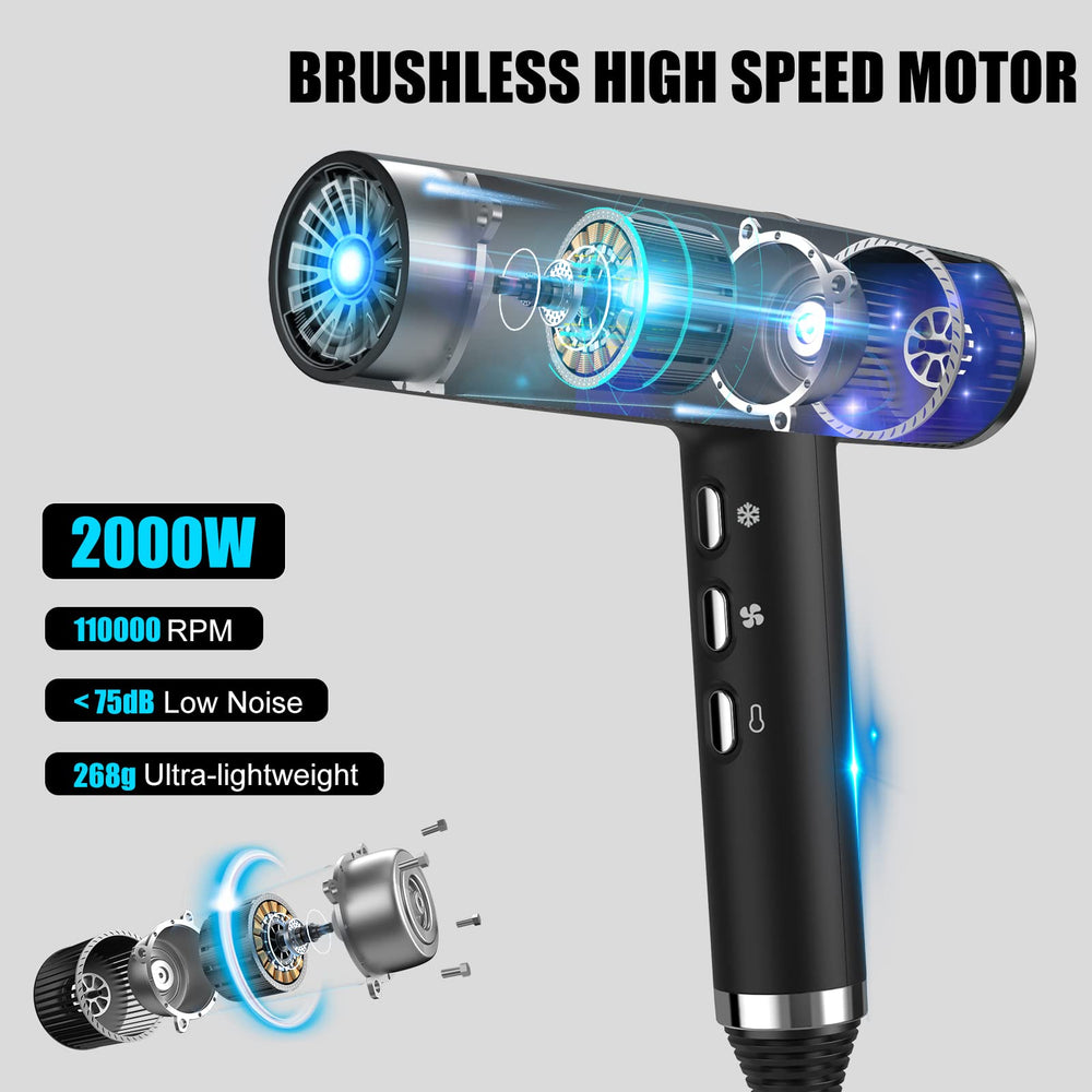Slopehill hair dryer intelligent diagnosis display for performance insights.