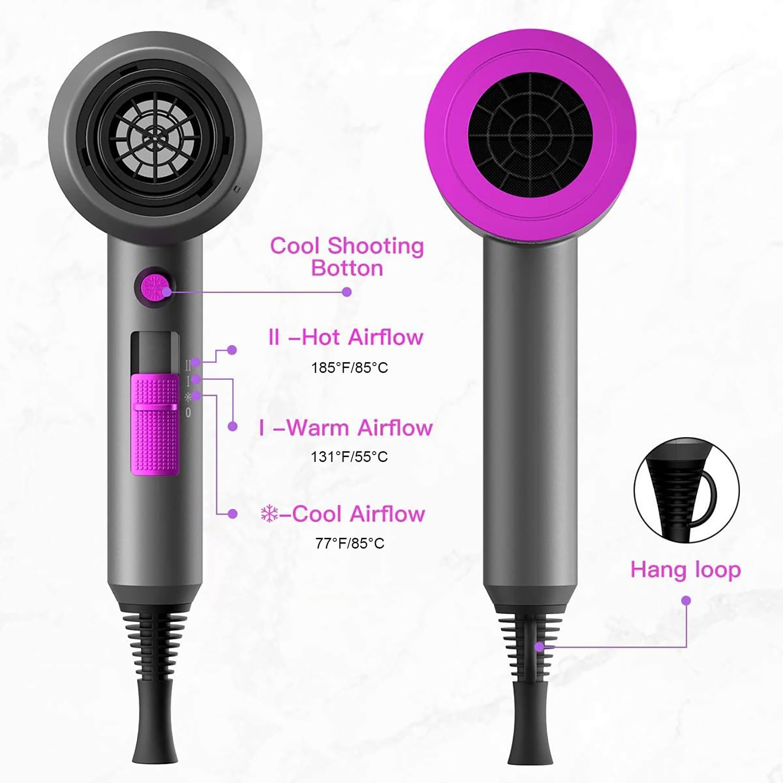 Slopehill compact and portable hair dryer suitable for travel