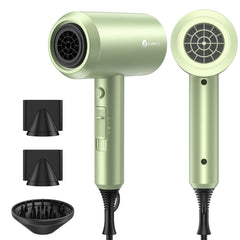 Slopehill professional ionic hair dryer front view in lime cream for fast, even drying
