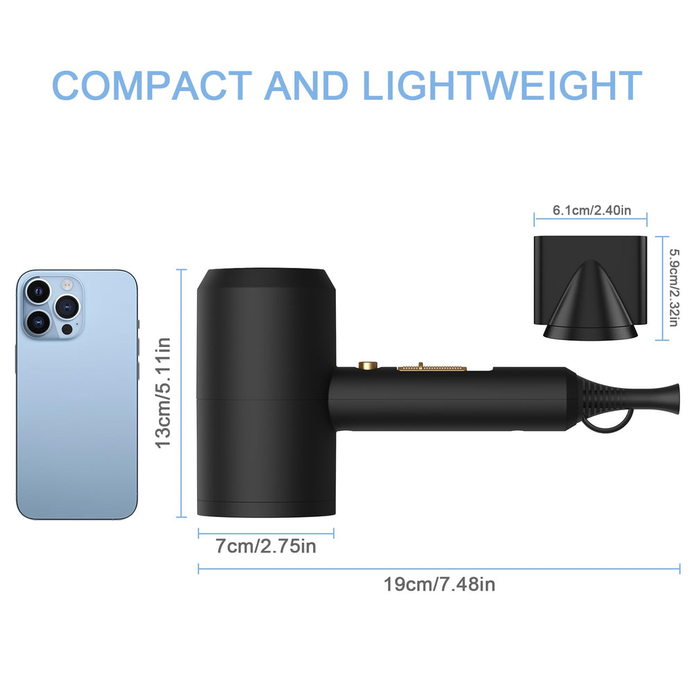 Slopehill Professional Ionic Hair Dryer front view shows sleek design for comfortable handling