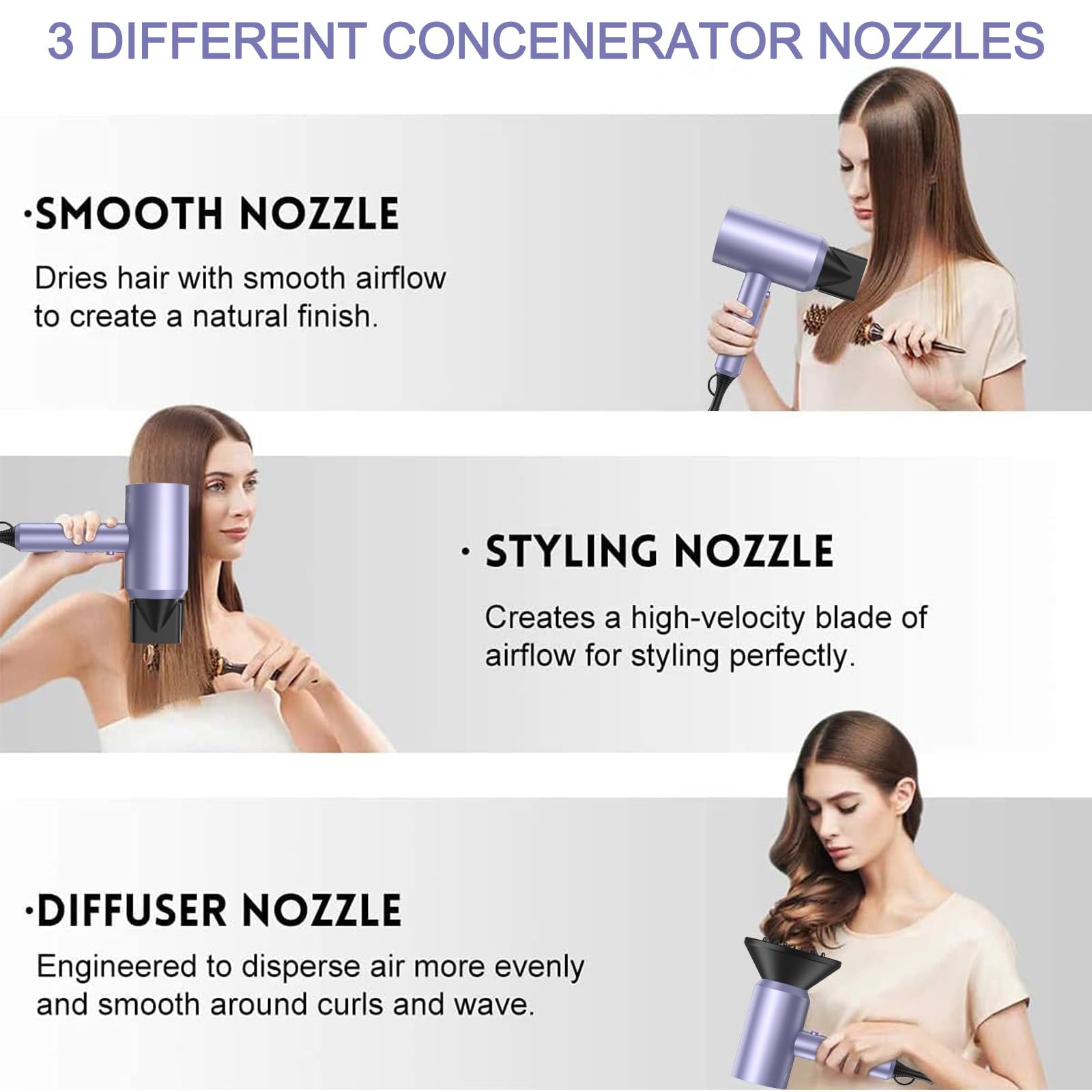 Slopehill ionic hair dryer in use delivering quick, even drying with minimized frizz potential.