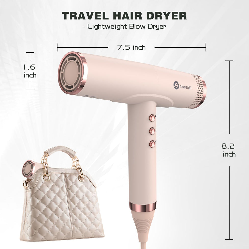 Slopehill professional ionic hair dryer highlighting negative ion technology for smoother hair
