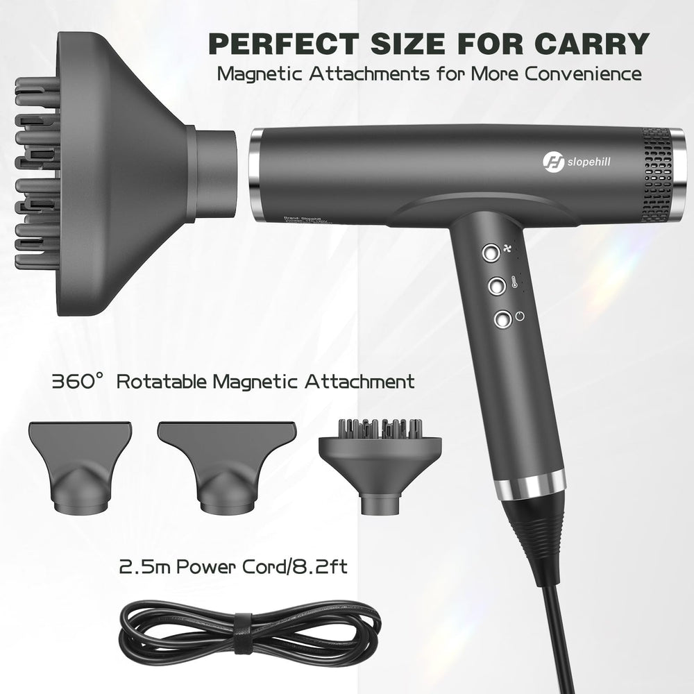 Slopehill professional ionic hair dryer travel compact design for on-the-go styling
