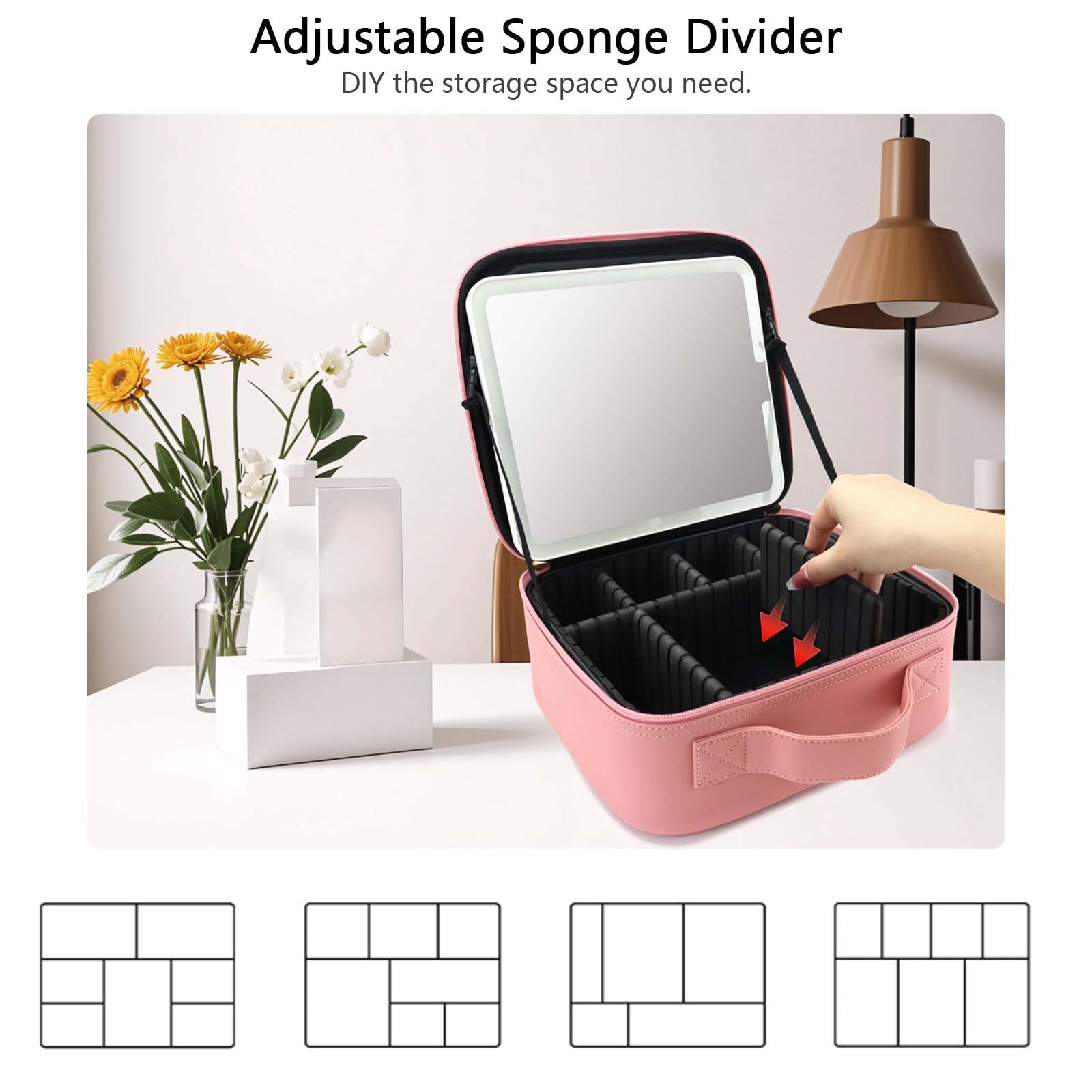 SLUMAZI adjustable dividers—custom fits for cosmetics and tools.