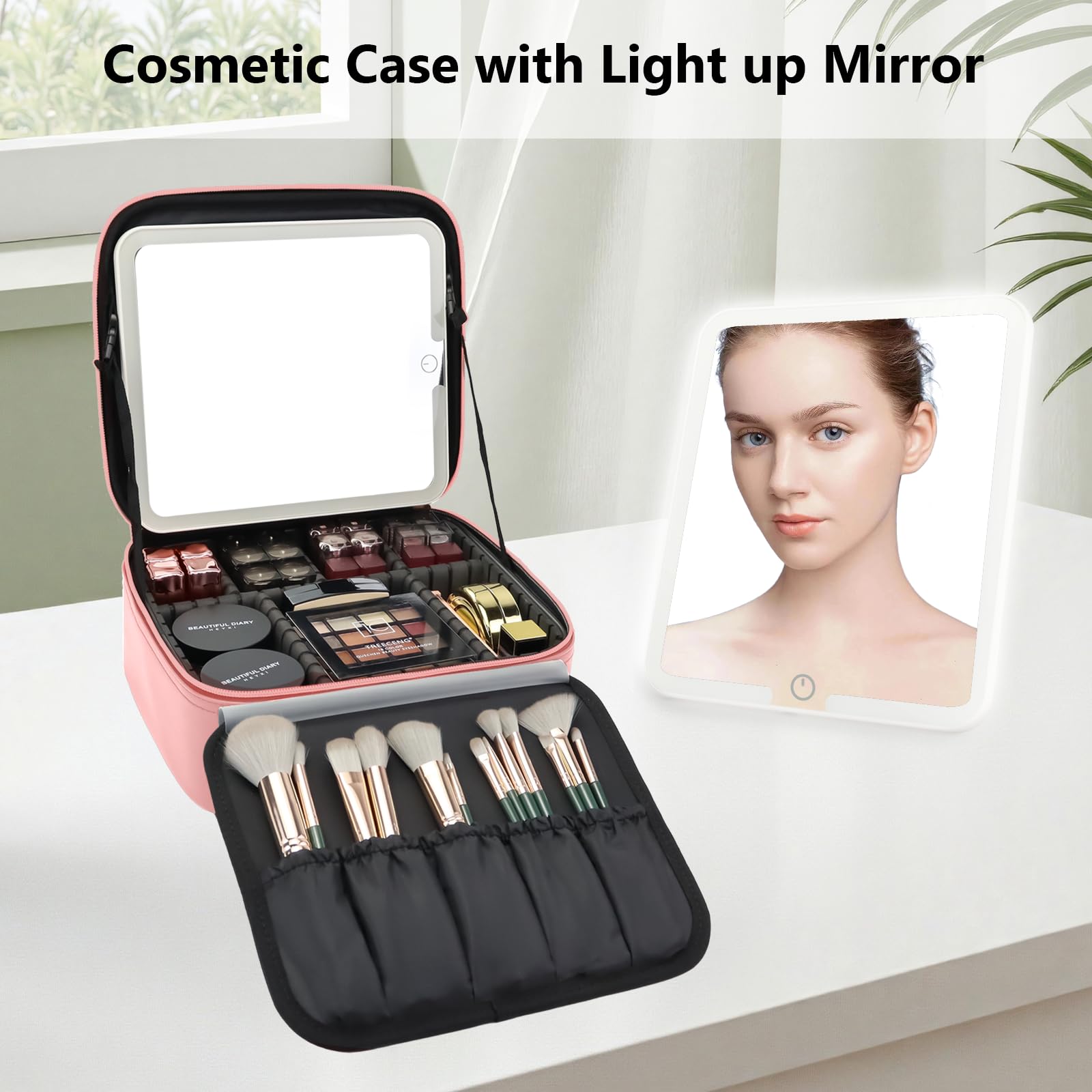 SLUMAZI detachable mirror—versatile use and easy to carry.