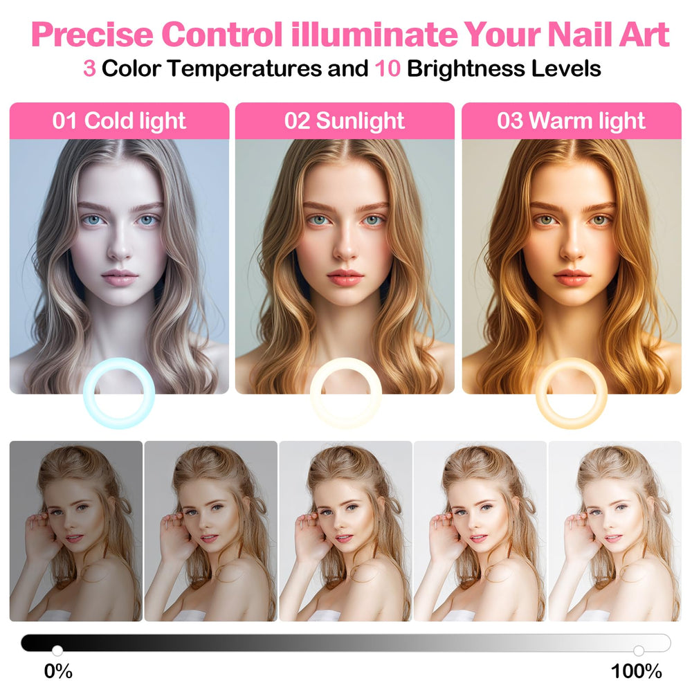 SLYFTE CRI≥90 LED light offers energy efficiency with bright output for nail art.
