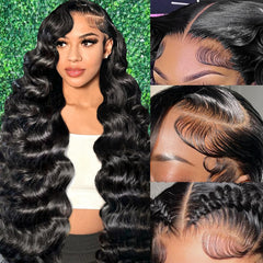 Smabuity 13x6 wig hairline detail for a natural daily wear look.