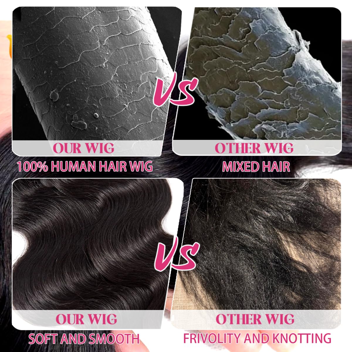 Smabuity HD transparent lace blends with skin for discreet parting.