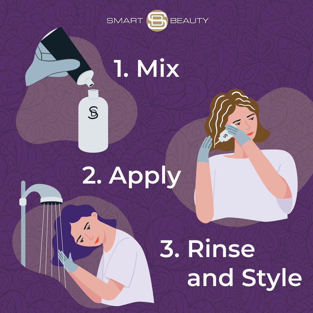 Smart Beauty one-step developer-mixer simplifies home coloring and reduces spills.