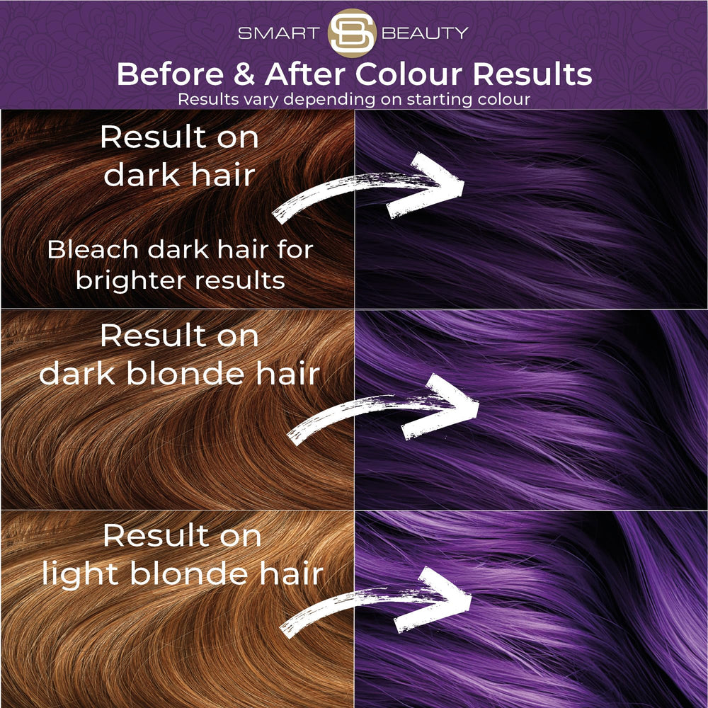 Smart Beauty precision nozzle-dye application shows controlled, even root-to-length color.