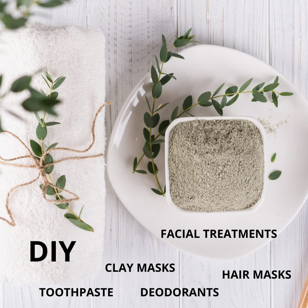 SMART SOLUTIONS calcium bentonite clay paste-mix shown for silky facial masks.