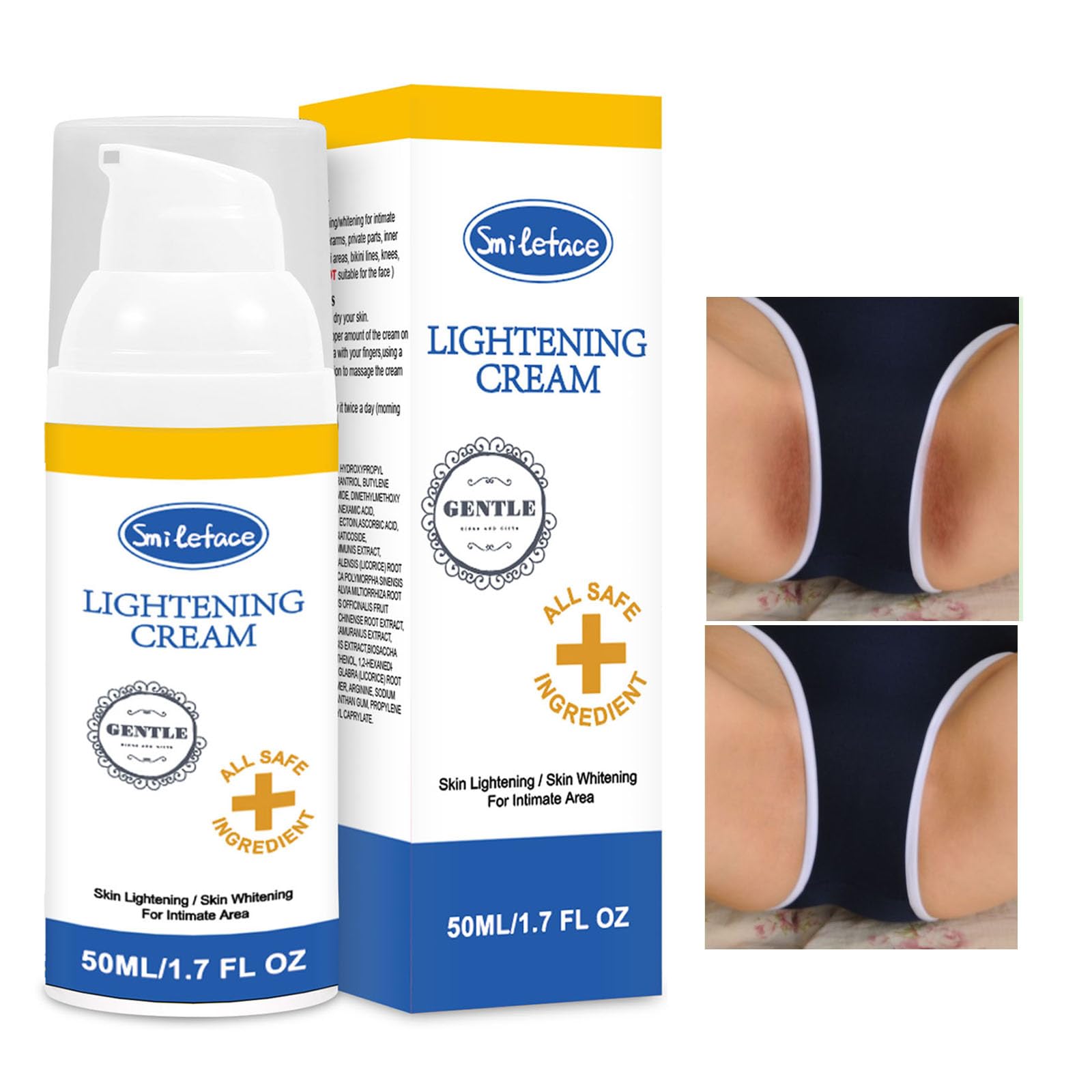 SMILEFACE intimate-areas cream jar close-up with gentle, easy daily use.