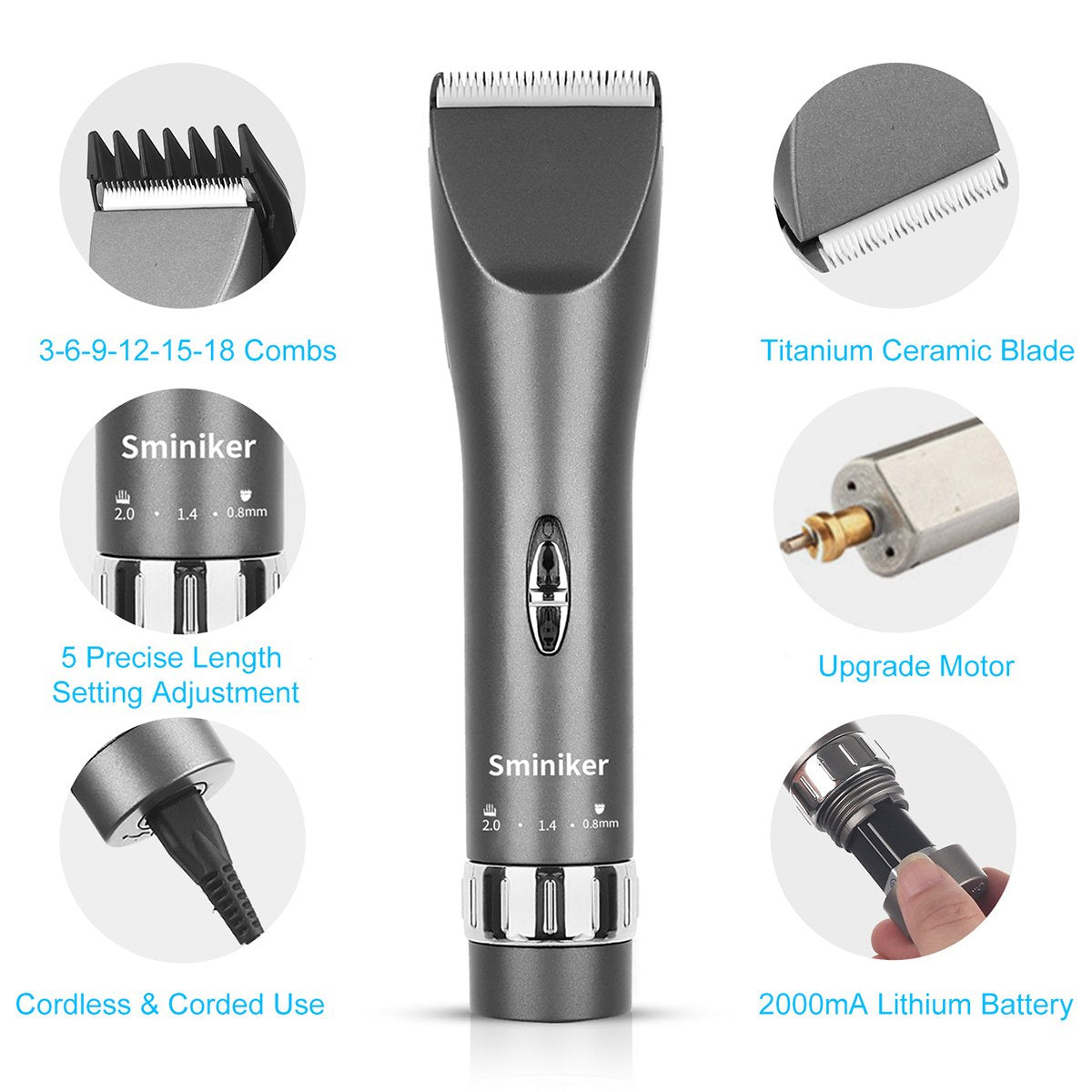 Sminiker cleaning brush for simple maintenance after trimming