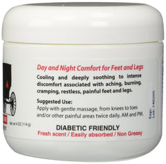 Smith's Amish Foot Cream jar highlights botanical ingredients for refreshing leg comfort