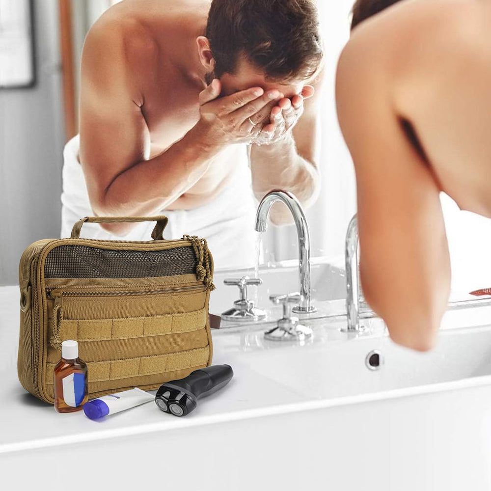 SMONT Toiletry Bag 3-layer system organizes items efficiently during trips