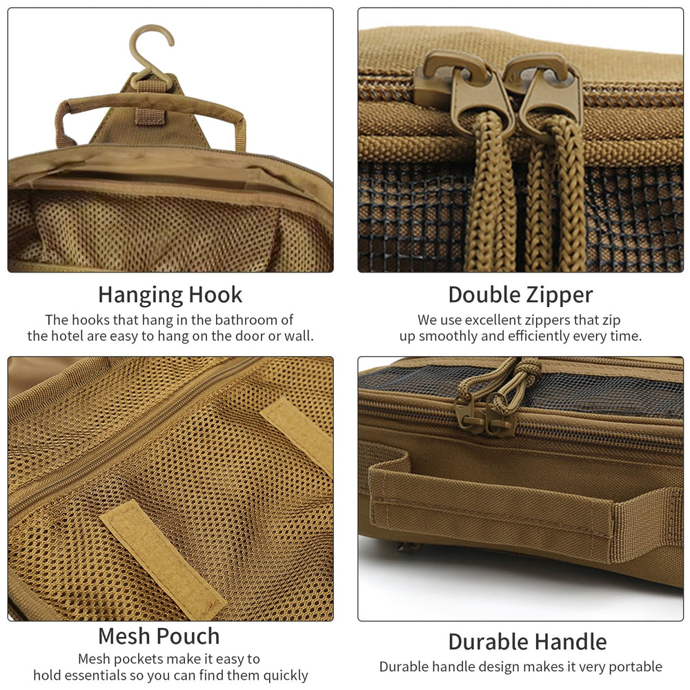 SMONT Toiletry Bag 360-degree hook for easy hanging in bathrooms