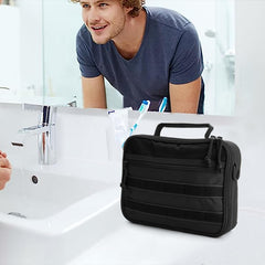 SMONT toiletry bag for men open top shows wide opening for easy access during trips