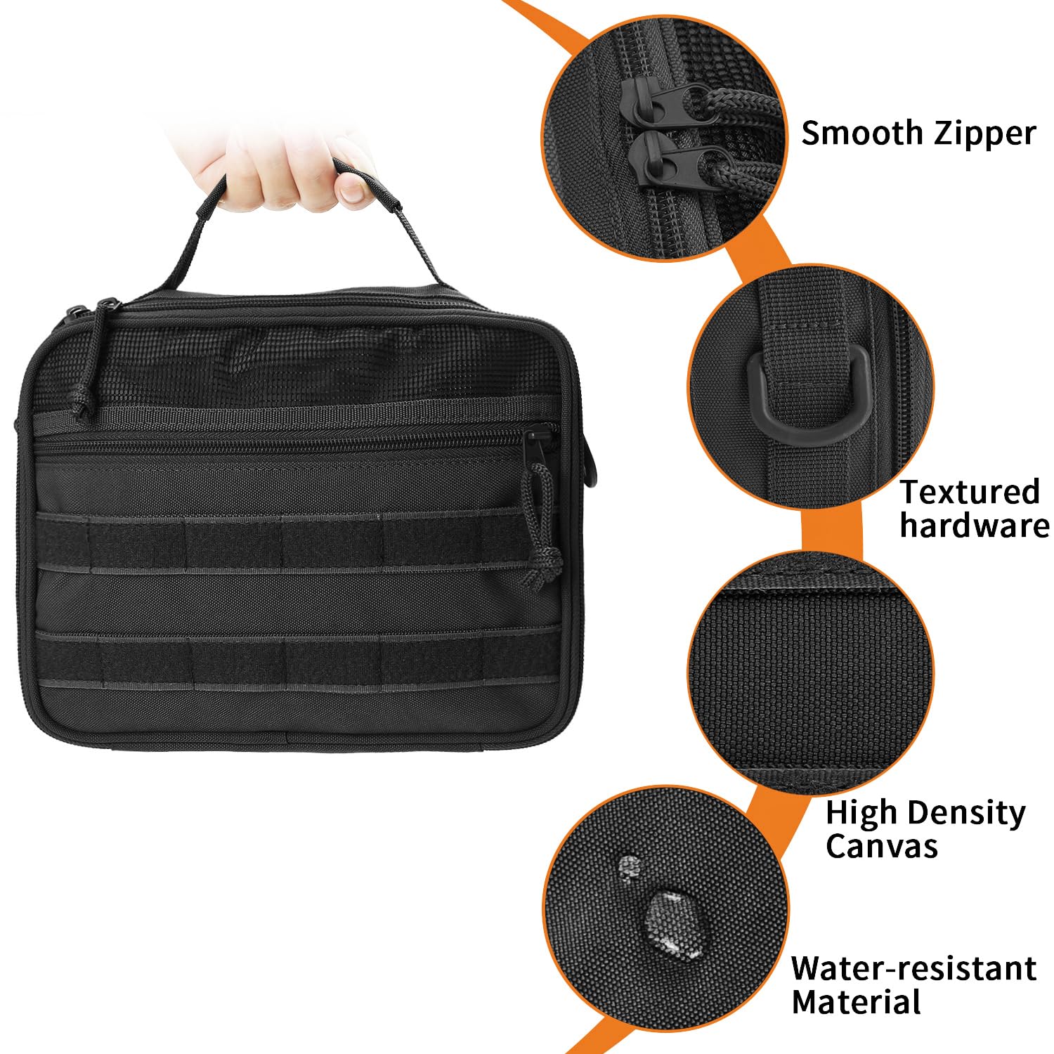 SMONT toiletry bag large capacity interior neatly holds body wash and razors