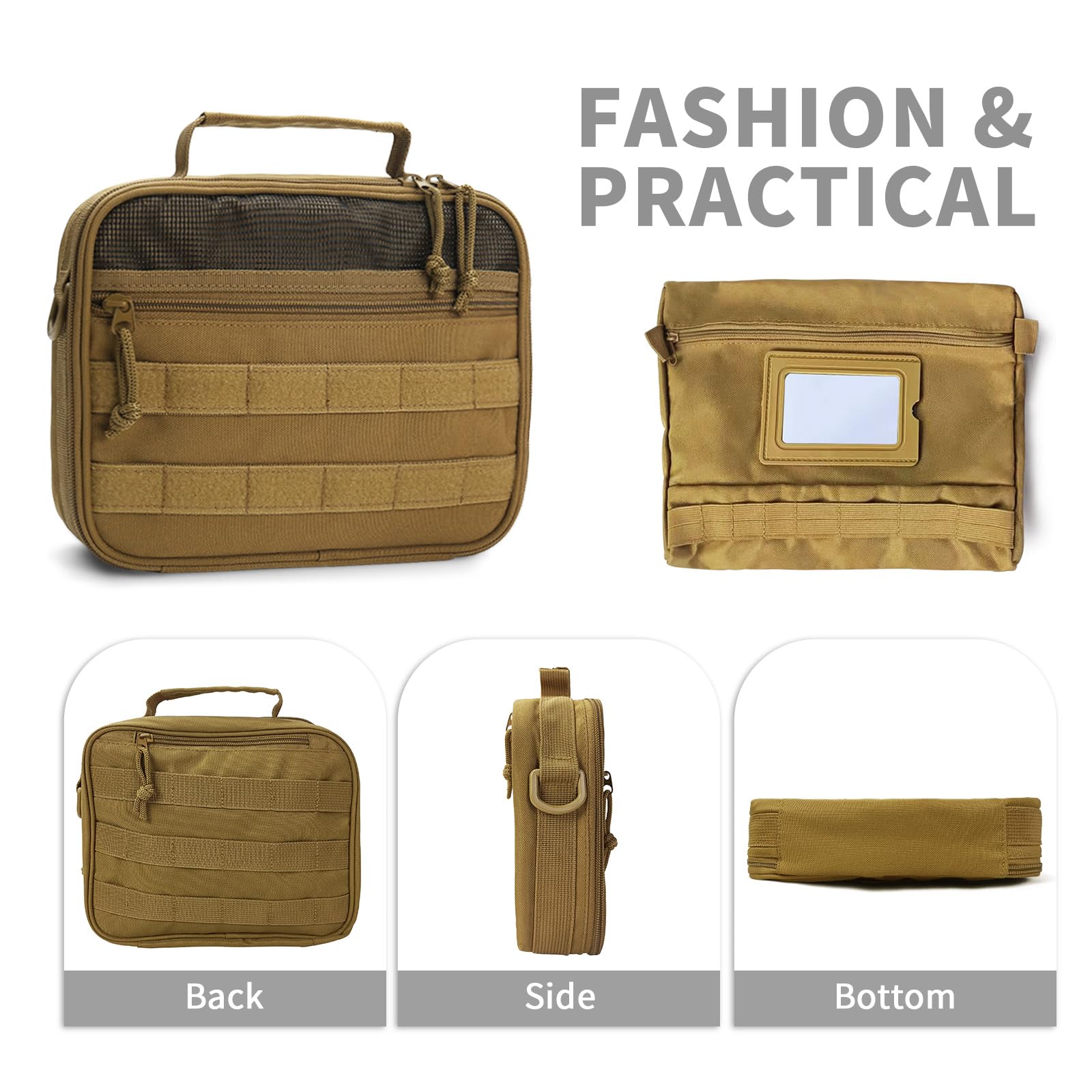 SMONT Toiletry Bag soft microfiber interior protects delicate items during travel.