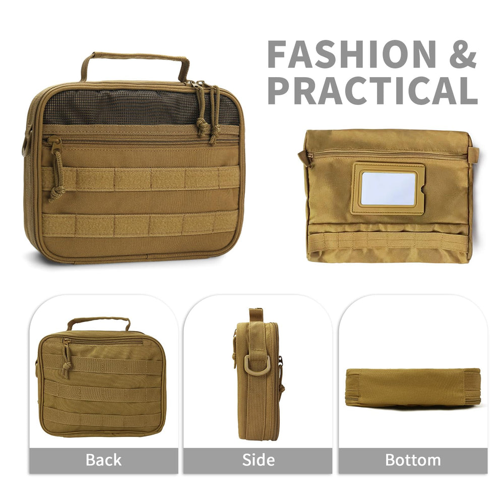 SMONT Toiletry Bag soft microfiber interior protects delicate items during travel.