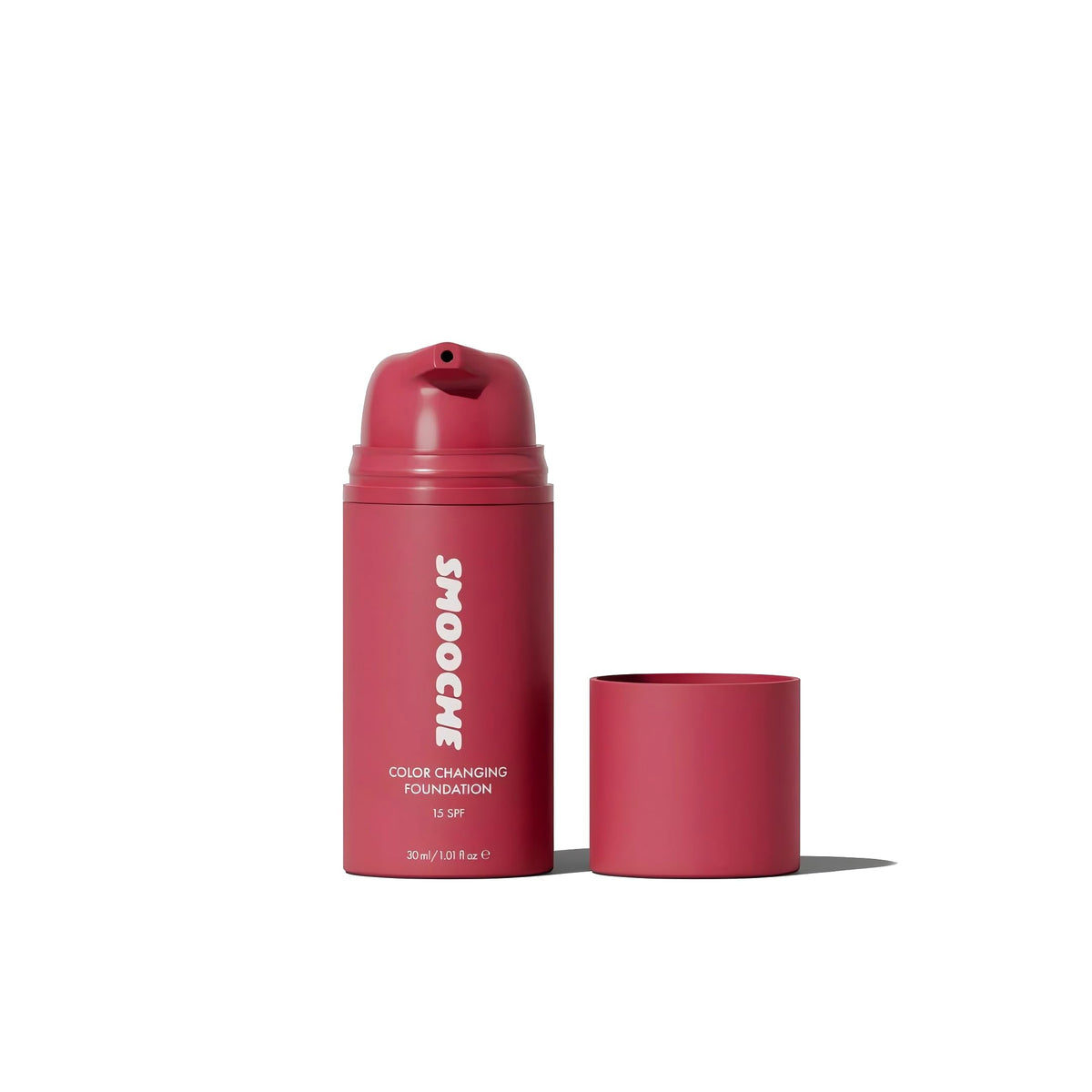 smooche front packaging showing bottle and cap, easy-to-use design